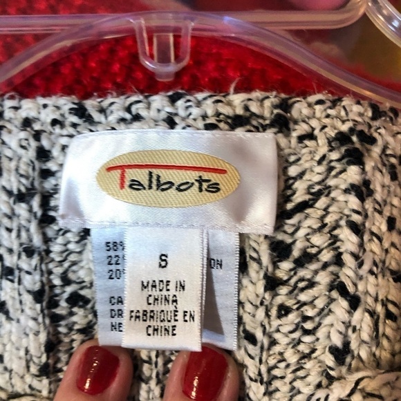 Talbots knitted sweater button down, size S - Picture 5 of 6